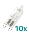 10x Osram Halopin 60 Watt Halogen-Stiftsockellampe G9 230V Warmweiß 66760