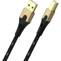 Oehlbach USB-Kabel USB 2.0 USB-A Stecker, USB-B Stecker 0.50 m Schwarz/Gold D1C9540