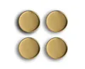 Zeller Present Magnet Magnet-Set, 4-tlg., extra stark, gold, Metall / Ferrit Magnet, Ø2,3 x 0,9 cm