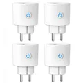 ANTELA WLAN Smart Steckdose mit Strommessung 16A, Smart Home Steckdose kompatibel mit Alexa/Google Home, Stromverbrauch Messen, Sprachsteuerung, APP Fernsteuerung, 2,4GHz, 4 PCs