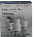 ANTELA WLAN Smart Steckdose komp. mit Alexa, Google, 2,4GHz, 16A, 4er Set, Weiß