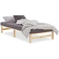 Homestyle4u Holzbett, Braun, Holz, Kiefer, 100x200 cm, Schlafzimmer, Betten