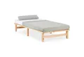 Homestyle4u Palettenbett Holzbett 90x200 100x200 140x200 Jugendbett modern Skandi bodennah (Set, 2-tlg., inklusive Lattenrost), 100x200, Braun, naturbelassen, Einzelbett, bodennah