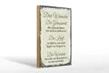 Holzschild Spruch 3 Wünsche Gelassenheit Kraft 20x30 cm Schild