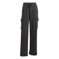 Adidas Women's Essentials LINEAR Fleece Cargo Pants, Black/White, L