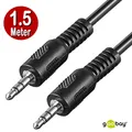 3,5mm Klinkenkabel Verbindungskabel AUX - 3.5 mm Klinkestecker Klinke, 1,5 Meter