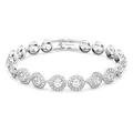 Swarovski Una Angelic Armband, Rund, Weiss, Rhodiniert