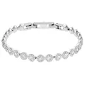 Swarovski Angelic Armband, Rundschliff, Weiß, Rhodiniert