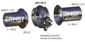 ERNST Reparatursatz Abgasrohr 463089 Hinten, Vorne für FIAT Scudo (270, 272)