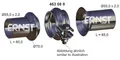 ERNST 463089 Reparatursatz, Abgasrohr für AUDI CITROËN  passend für FIAT