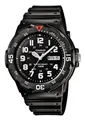 Quarzuhr, Armbanduhr, Herrenuhr, Resinarmband, Datum, bis 10 bar wasserdicht schwarz