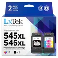 LxTek 545 546 XL Multipack Patronen als Ersatz für Canon Druckerpatronen 545 546 PG-545XL CL-546XL für Pixma MX495 TR4550 TR4551 TS3150 MX490 MG3050 MG2950 MG2950S MG2555S MG2550S TS3350 (2er-Pack)
