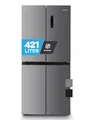 Heinrich´s Cross Door Kühlschrank, Kühlgefrierkombination mit 421L Gesamtvolumen, inkl. Total-No-Frost Funktion, 150L Gefriervolumen, LED Beleuchtung, Multi-Airflow und Fresh Converter System, Inox