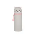 Legami Kawaii 2-in-1 Schulmäppchen Silikon Kitty Stifthalter Reißverschluss 18,5