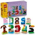 LEGO Geburtstagszahlen - Tortenaufsatz mit Tieren inkl. Hund, Spinne und Wal - Tisch und Party Dekoration oder Zählspiel - Geschenkidee für Junge...