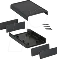 1593LBK - Schalengehäuse, Serie 1593, 66 x 92 x 28 mm, schwarz