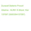Duracell Batterie Procell Alkaline - 6LR61 E-Block 10er 137097 (5000394137097)