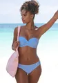 s.Oliver Bügel-Bandeau-Bikini, in getwisteter Optik, Gr. 38 - Cup E, hellblau-weiß Cup E