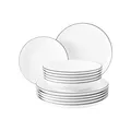 Seltmann Weiden Tafelservice rund Lido Black Line 12er Set