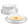 Seltmann Weiden Lido Black Line Speise-Set rund 12-tlg.