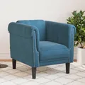 Sessel Blau Samt