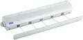 WENKO Wand-Wäscheleine, ausziehbar auf 4,20 m, wetterbeständig, ca. 21 m Gesamttrockenlänge