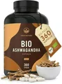 Bio Ashwagandha - 360 Kapseln - hochdosierte 2600mg - ayurvedische Ernährung - reines Wurzelpulver mit naturbelassenem vollem Nährstoffprofil (nicht extrahiert) - Indische Schlafbeere - TRUE NATURE