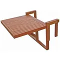 Garden Pleasure BERKLEY Balkonhängetisch Eukalyptus braun 64,0 x 65,0 x 44,0/52,0 cm