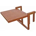 Garden Pleasure BERKLEY Balkonhängetisch Eukalyptus braun 64,0 x 65,0 x 44,0/52,0 cm