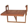 Garden Pleasure Balkonhängetisch (1-St), Balkon Hängetisch Esstisch Klapptisch Eukalyptus Holz braun