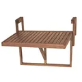 Balkontisch Hängetisch Eukalyptus Holz Tisch klappbar Klapptisch 60x45cm