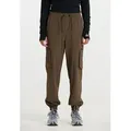 Sweathose SOS "Salonga W", Damen, Gr. L, US-Größen, schwarz (schwarz, grau), 100% Nylon, unifarben, casual, Hosen, mit lässigen Cargotaschen