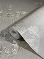 Tapete Greige Krone Klein Verzierung Dezent Klassisch Kollektion Glööckler Imperial von marburg für Schlafzimmer Wohnzimmer oder Küche Made in Germany 10,05m X 0,70m 54858 BEKANNT AUS DEM TV!