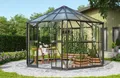 Vitavia Pavillon, Gewächshaus, PI 9000, schwarz, Glas/HKP inkl. Fundament