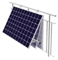SCHWAIGER Geländerhalterung Solarmodul mit verstellbarem Winkel Halterung Solarpanel PV Montage Set ohne Bohren Aluminium Wetterfest Silber