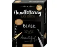 COPPENRATH DIE SPIEGELBURG Kreativset Handlettering Set Black Edition mit Gold & Silber, Übungsheft & Karten