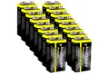 kraftmax 16er Pack Xtreme 9V Block Hochleistungs- Batterien z.B. Rauchmelder Batterie, (1 St)