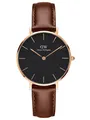 Daniel Wellington DW00100169 Uni-Armbanduhr, Edelstahl-Gehäuse, Leder-Armband