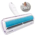 PETSATION Tierhaarentferner – Wiederverwendbarer Fusselroller und -bürste für Hunde- und Katzenhaare – Ideal für Sofa, Bett, Teppich und Kleidung – Blau