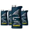 MANNOL 4 x 1L Compressor Oil ISO 46 / Kompressoröl DIN 51 506 VBL, VCL & VDL