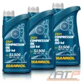 MANNOL 3x 1 L LITER COMPRESSOR OIL ISO 46 KOMPRESSORÖL KOMPRESSOR Öl KOMPRESSOR