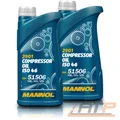 MANNOL 2x 1 L LITER COMPRESSOR OIL ISO 46 KOMPRESSORÖL KOMPRESSOR Öl KOMPRESSOR