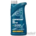 1 LITER MANNOL KOMPRESSORÖL ISO 46 VG VDL 46 ÖL DRUCKLUFT WERKZEUG KOMPRESSOR