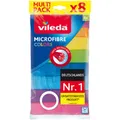 MULTIPACK 8er Pack VILEDA Microfasertuch Allzwecktuch Reinigungstuch Glanztuch