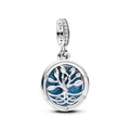 Pandora Moments Im Dunkeln Leuchtender Unendlichkeitsbaum Doppelter Charm-Anhänger aus Sterling Silber mit Zirkonia, Kompatibel Moments und ME Armbänder, 793599C01