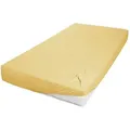 Jersey Spannbettlaken   , gelb , Maße (cm): B: 190 H: 22