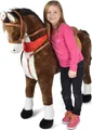 Pink Papaya Giant XXL Kinder Spielpferd zum Reiten Herkules 125 cm | Plüschpferd | Fast lebensgroßes Pferd zum Reiten für Kinder | Stehpferd bis 100kg belastbar mit Sounds