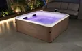mSpa Whirlpool Oslo Amber AERO PLUS XXL 180 x 180 x 65 cm Ganzjährig Outdoor Pool, Stecksystem mit Einlageplane, inkl. LED, UVC+, WiFi, App-Steuerung, 6 Personen