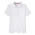 French Toast Mädchen Polo Shirt Kurzarm Picot Kragen Weiß Größe 14