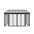 HOME DELUXE Terrassenüberdachung "AMARIS", 428x300x224 / 312 cm, Anthrazit - grau